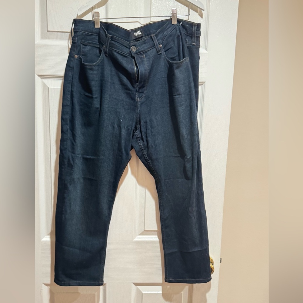 PAIGE Men's Deep Indigo Relaxed Jeans Federal Size 38 Stretch